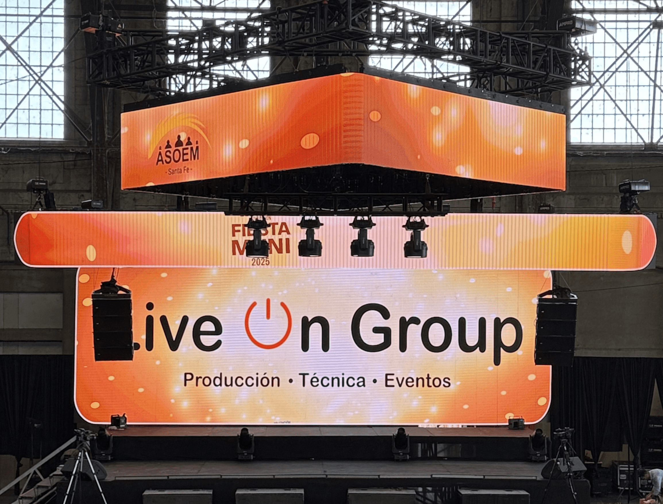 Evento en vivo con luces profesionales